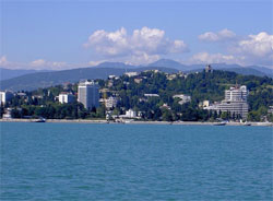 View on Sochi from the Black Sea