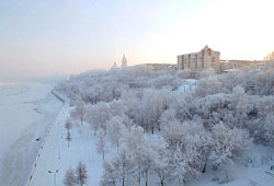 Perm covered by snow