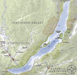 Map Lake Baikal
